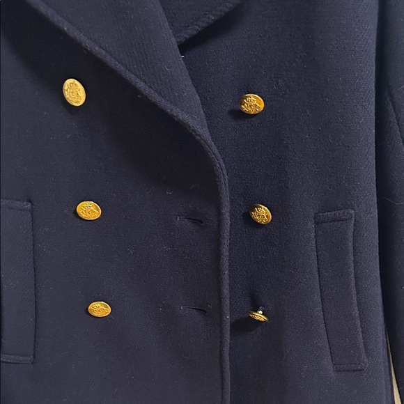 Vintage! J. Crew Navy Peacoat with Gold Buttons - Picture 3 of 6